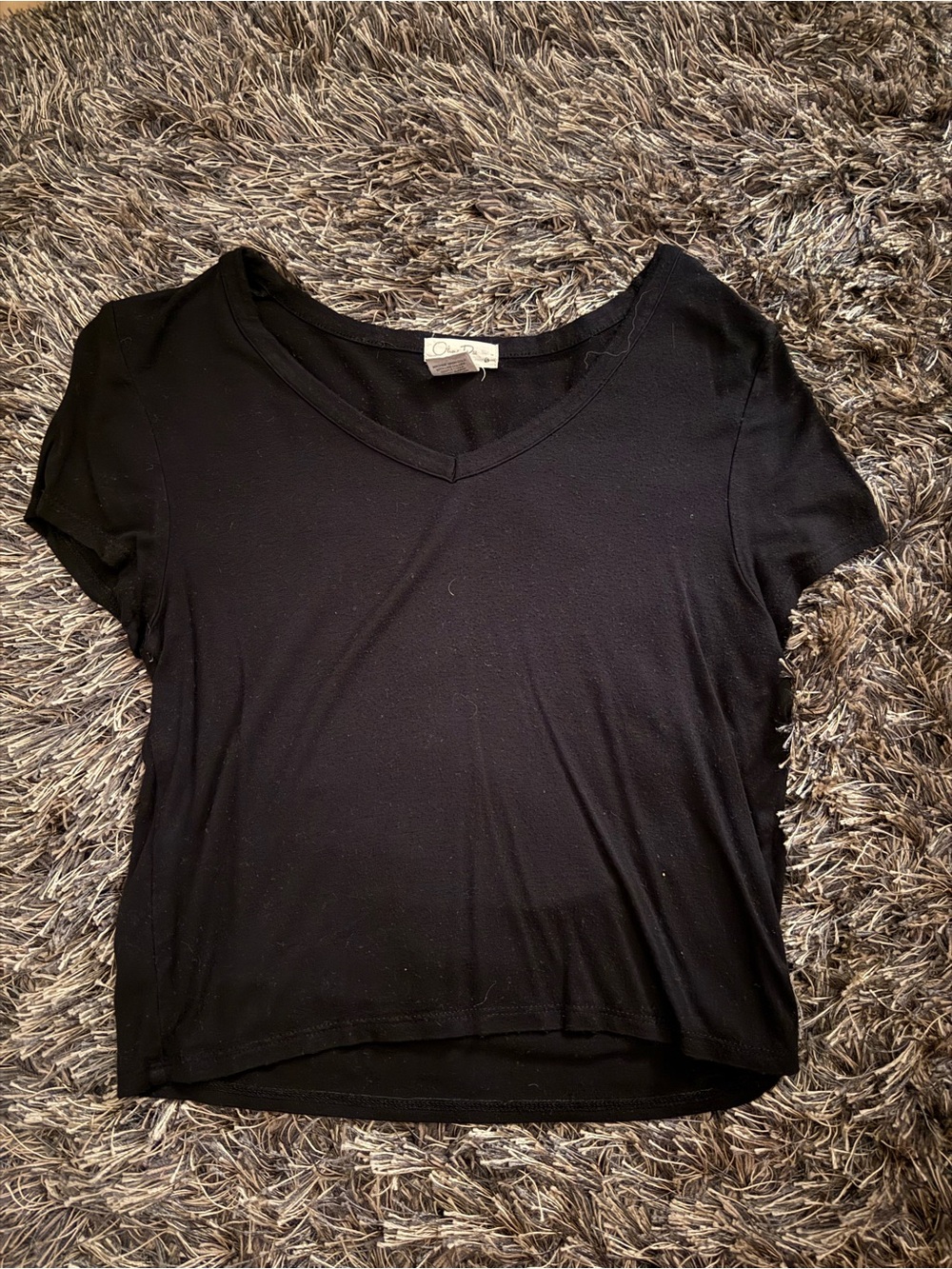 Olivia Rae Black V-Neck Short Sleeve Tee